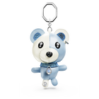 swarovski teddy bag charm  bear  blue  rhodium plated
