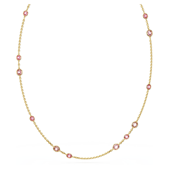 Imber strand, Round cut, Pink, Gold-tone plated swarovski imber strand round cut pink gold tone plated
