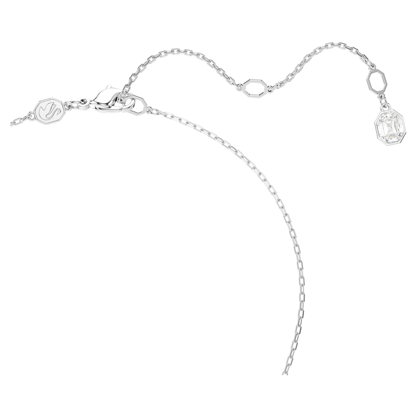 swarovski dextera pendant  round cut  white  rhodium plated