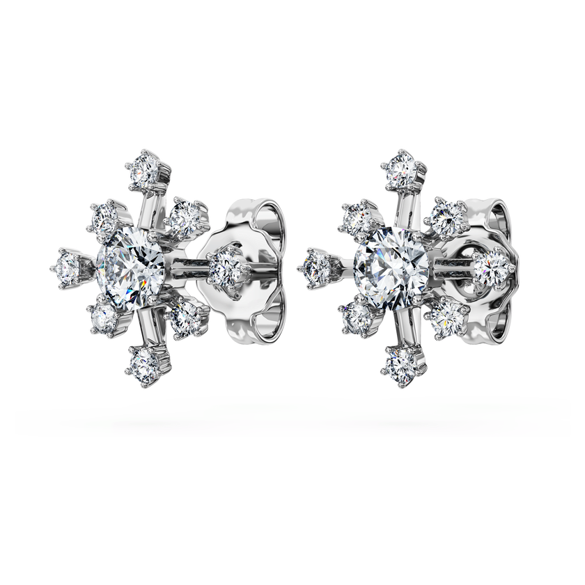 swarovski galaxy stud earrings  laboratory grown diamonds 0 5 ct tw  18k white gold