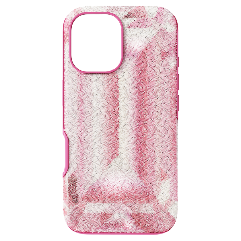 swarovski high smartphone case  crystal print motif  iphone  16  pink
