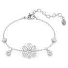 swarovski idyllia bracelet  mixed cuts  snowflake  white  rhodium plated