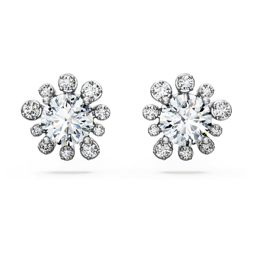 swarovski galaxy stud earrings  laboratory grown diamonds 2 3 ct tw  18k white gold