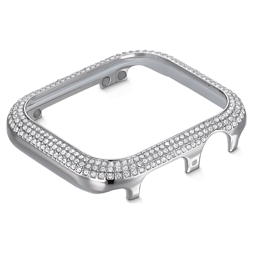 swarovski sparkling case  for apple watch  series 4   5  40 mm  silver tone