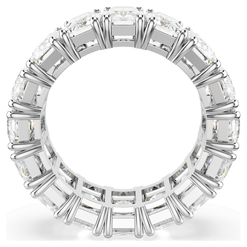 swarovski matrix vittore ring  baguette cut  white  rhodium plated