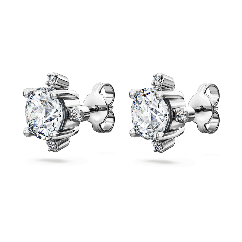 swarovski galaxy stud earrings  laboratory grown diamonds 2 1 ct tw  18k white gold
