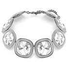 swarovski una angelic choker  cushion cut  white  ruthenium plated
