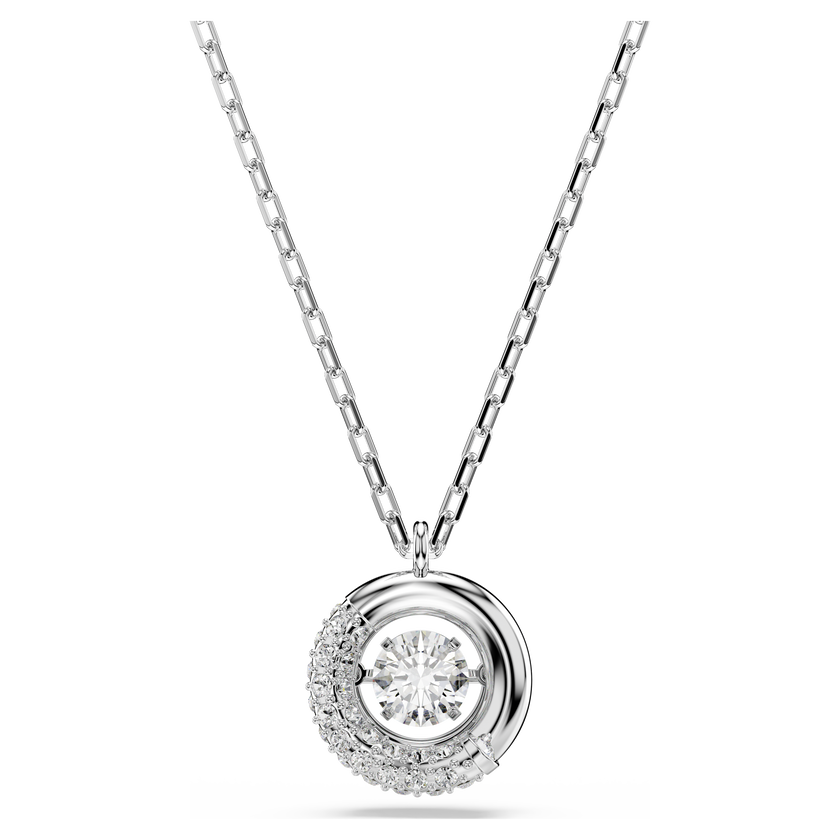 swarovski dextera pendant  round cut  white  rhodium plated