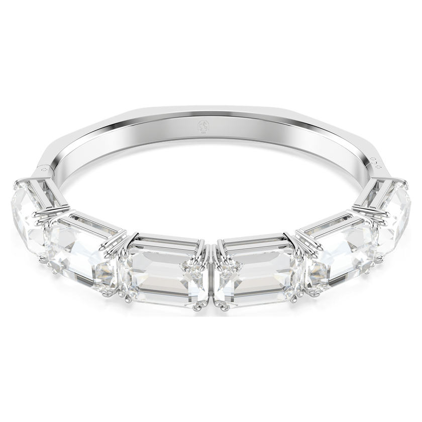 swarovski millenia bangle  octagon cut  white  rhodium plated