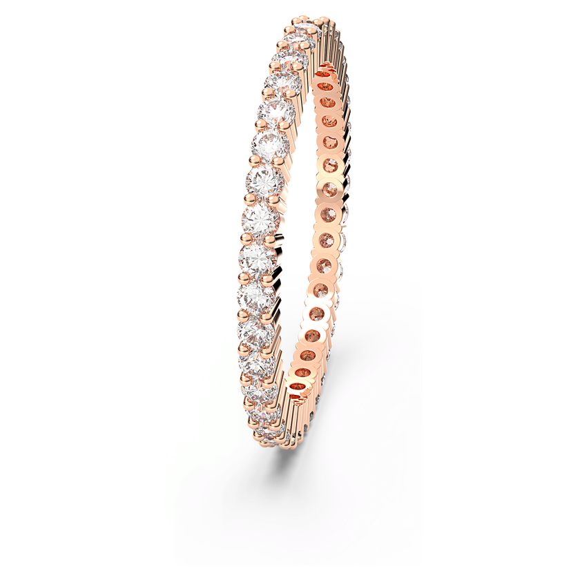 swarovski matrix vittore ring  round cut  white  18k rose gold finish