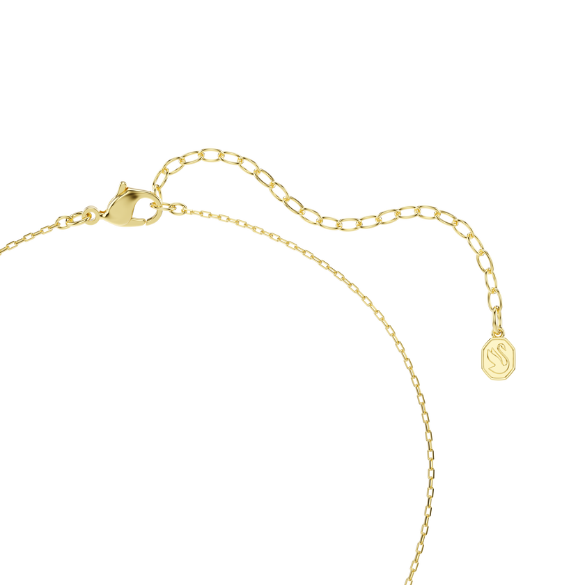 swarovski idyllia pendant  mixed cuts  heart  key  pink  gold tone plated