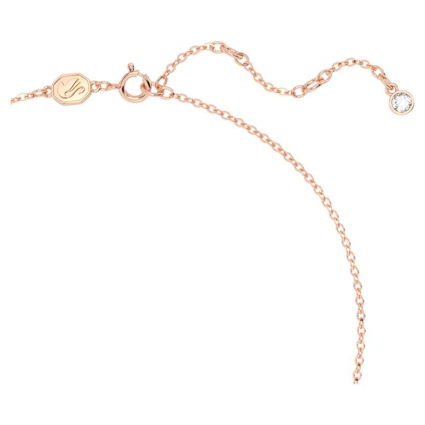swarovski volta necklace  bow  small  white  rose gold tone plated