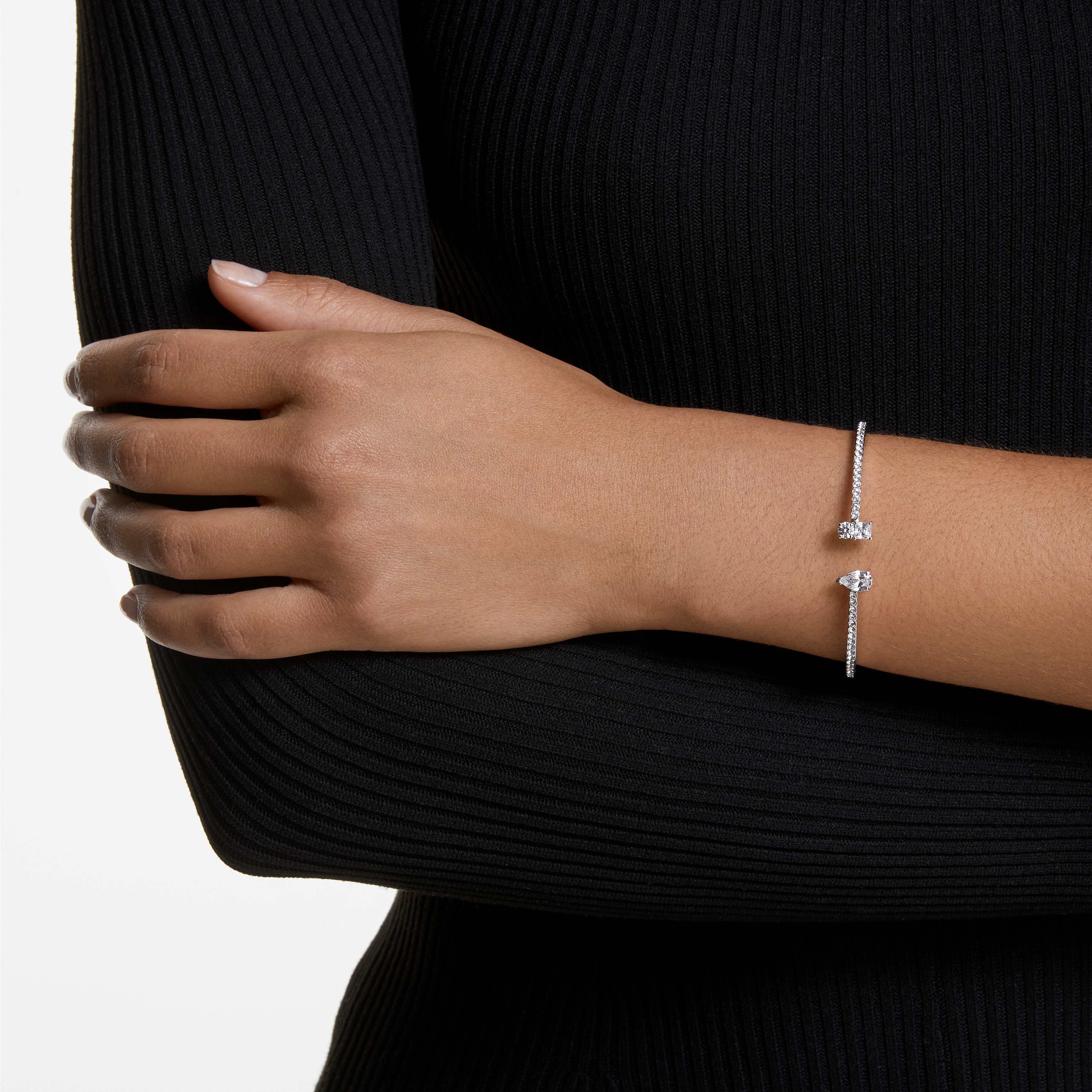 Buy Swarovski Attract Cuff White Rhodium plated