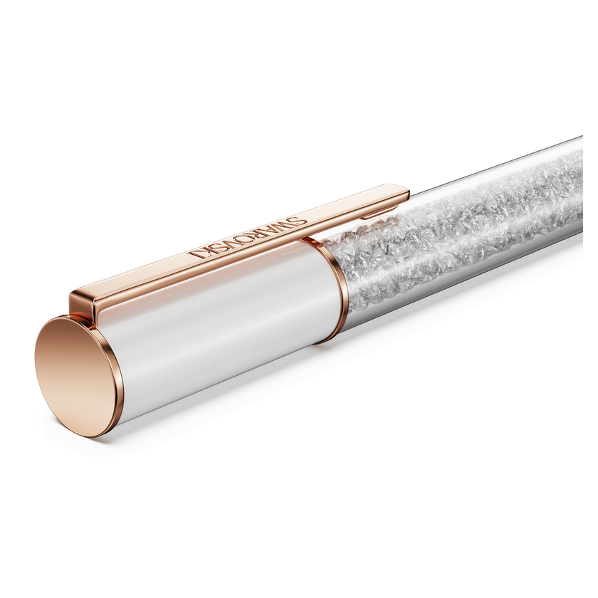 swarovski crystalline lustre ballpoint pen  white  rose gold tone plated