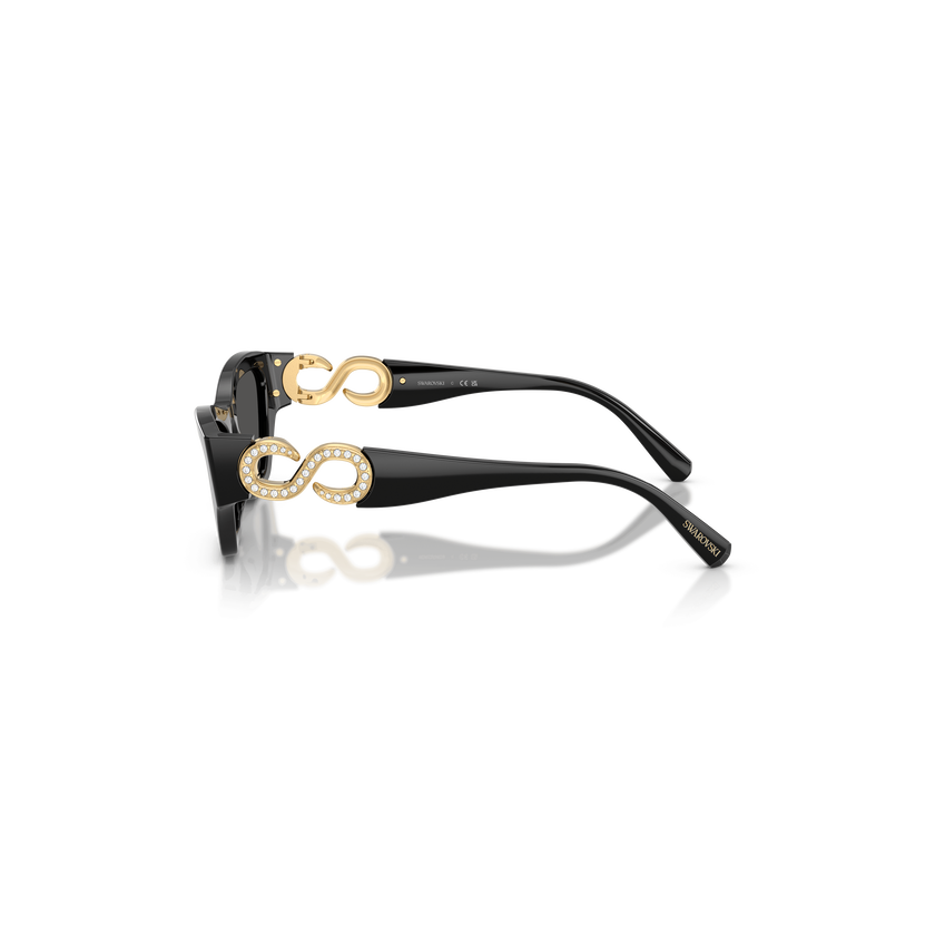swarovski sunglasses  cat eye shape  sk6076  black