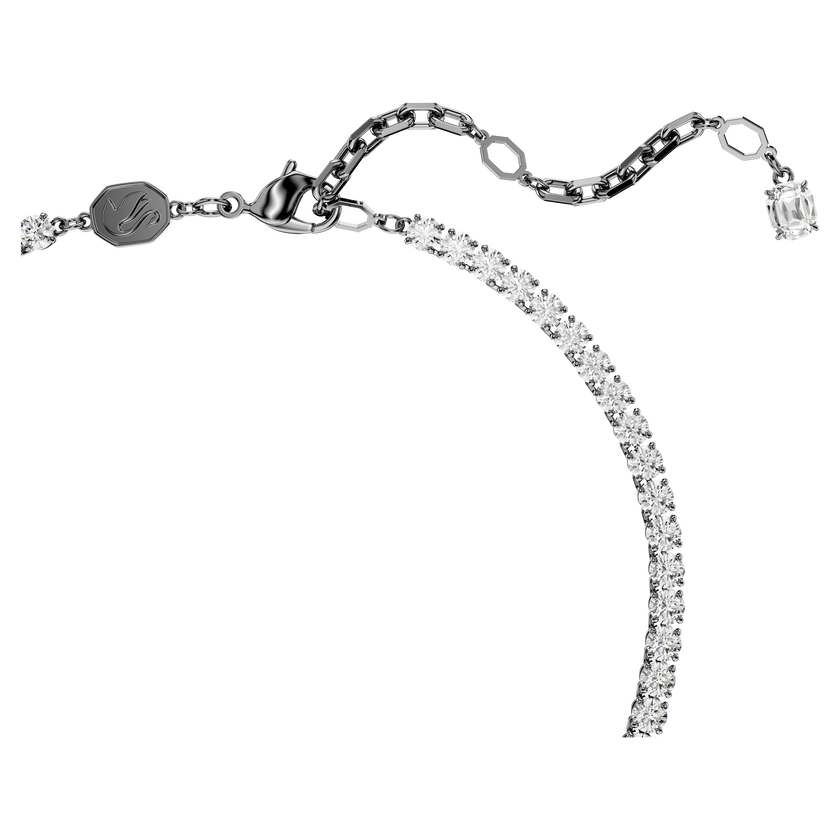 swarovski swan vienna pendant and brooch  swan  white  ruthenium plated