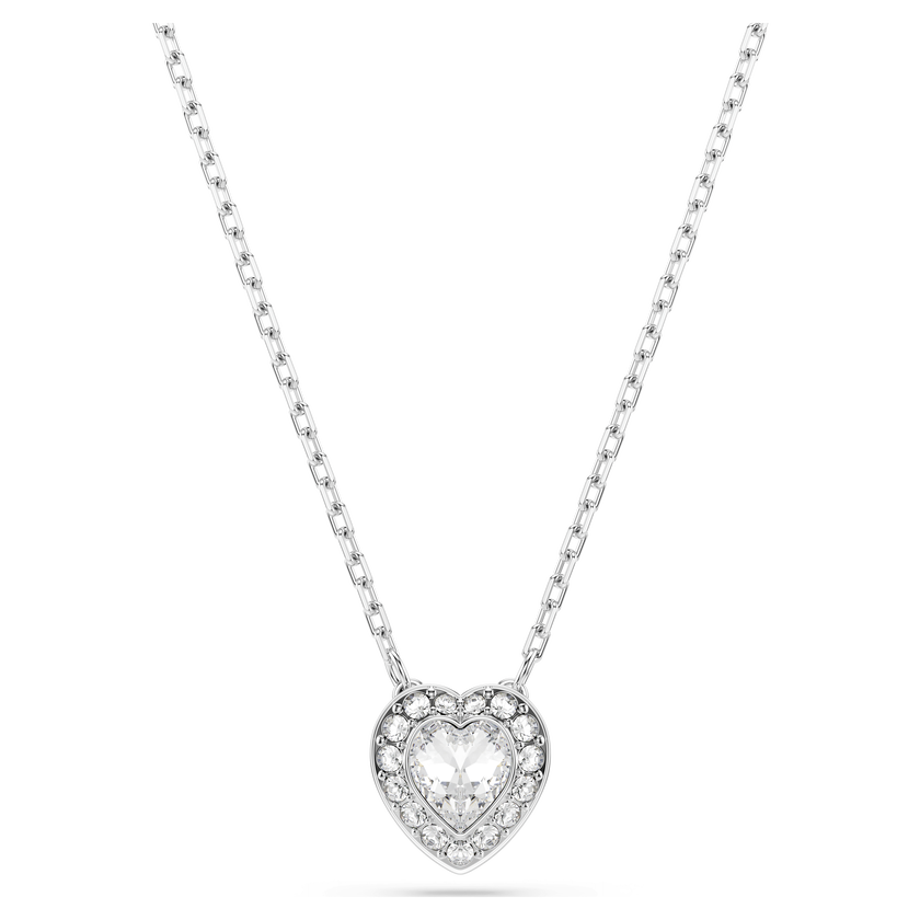 ariana grande x swarovski set  mixed cuts  heart  white  rhodium plated