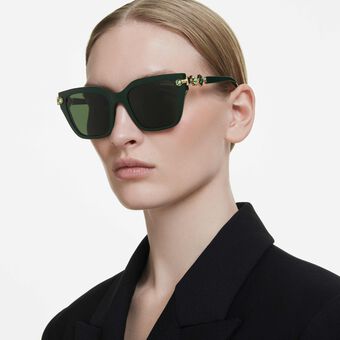 swarovski sunglasses  square shape  green