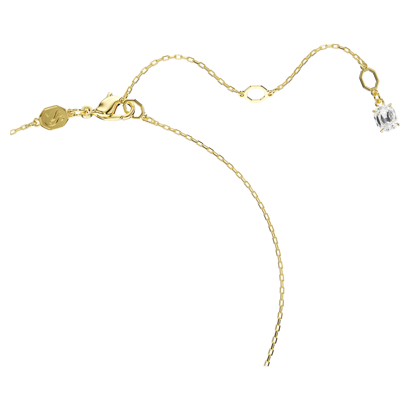 swarovski stilla attract pendant  round cut  white  gold tone plated