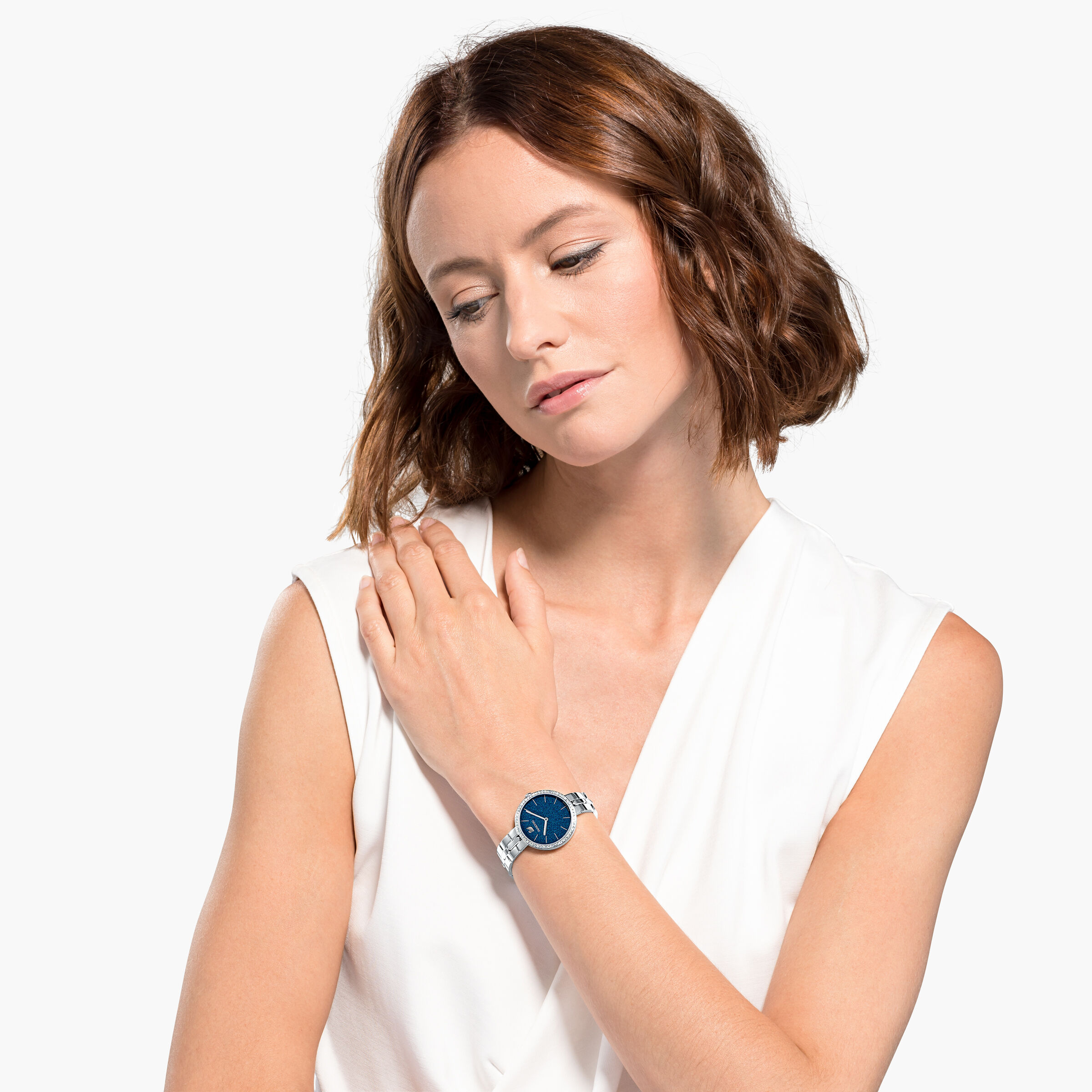 Swarovski stainless steel back water resistant store