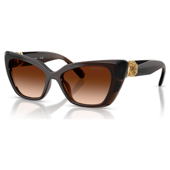 swarovski sunglasses  cat eye shape  sk6047  dark brown