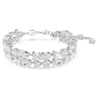 swarovski mesmera bracelet  mixed cuts  white  rhodium plated