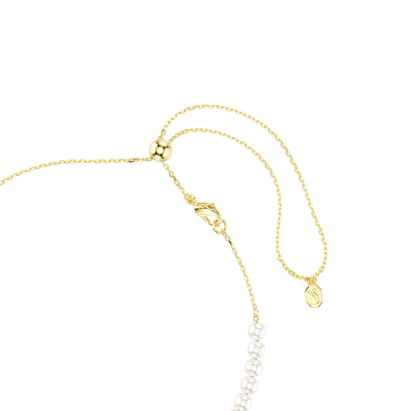 swarovski idyllia choker  crystal pearl  mixed cuts  bee  white  gold tone plated