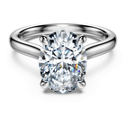swarovski eternity solitaire ring  laboratory grown diamonds 3 ct tw  oval cut  18k white gold