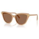 swarovski sunglasses  cat eye shape  beige