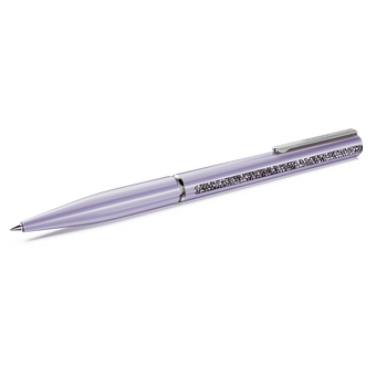 swarovski crystal shimmer glide ballpoint pen  purple  purple lacquered  chrome plated