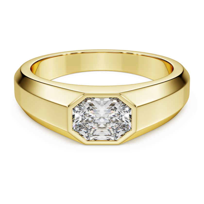 swarovski octagon band ring  lab grown diamonds 1 0 ct tw  octagon shape  18k yellow gold
