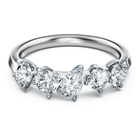 swarovski galaxy ring  lab grown diamonds 1 ct tw  mixed shapes  18k white gold