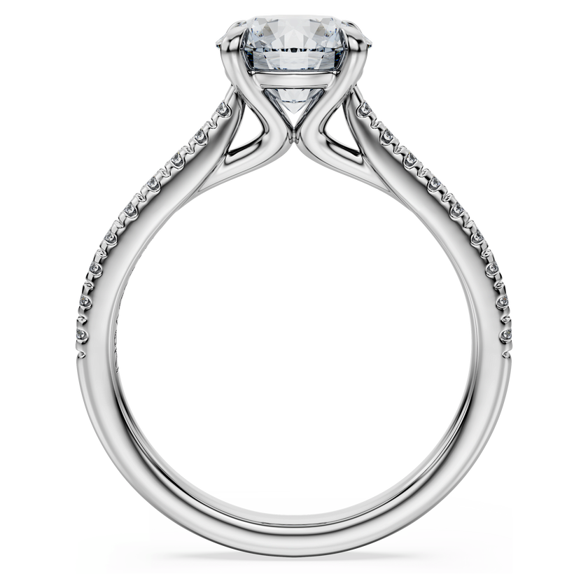 swarovski eternity solitaire ring  laboratory grown diamonds 1 7 ct tw  round cut  18k white gold