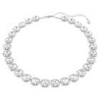 swarovski una angelic necklace  cushion cut  white  rhodium plated
