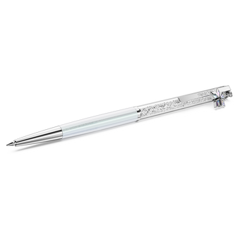 swarovski annual edition crystalline ballpoint pen 2027 ballpoint pen  white lacquered  chrome plated