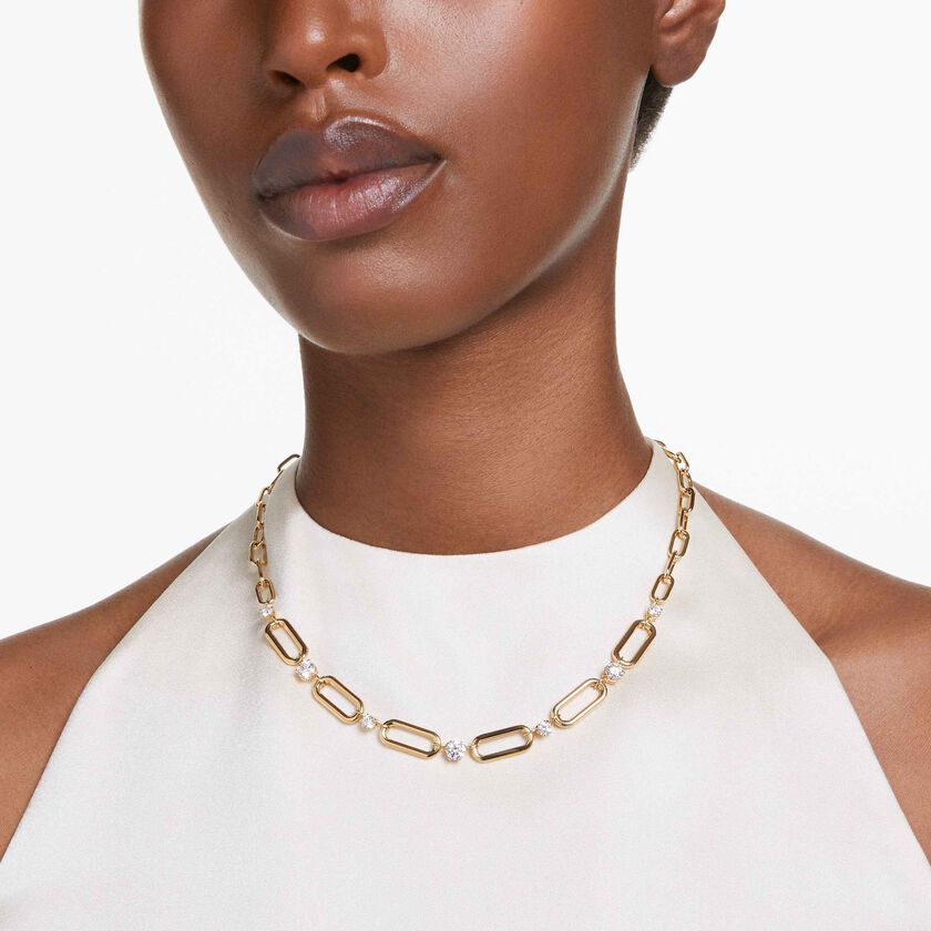 swarovski constella necklace  white  gold tone plated