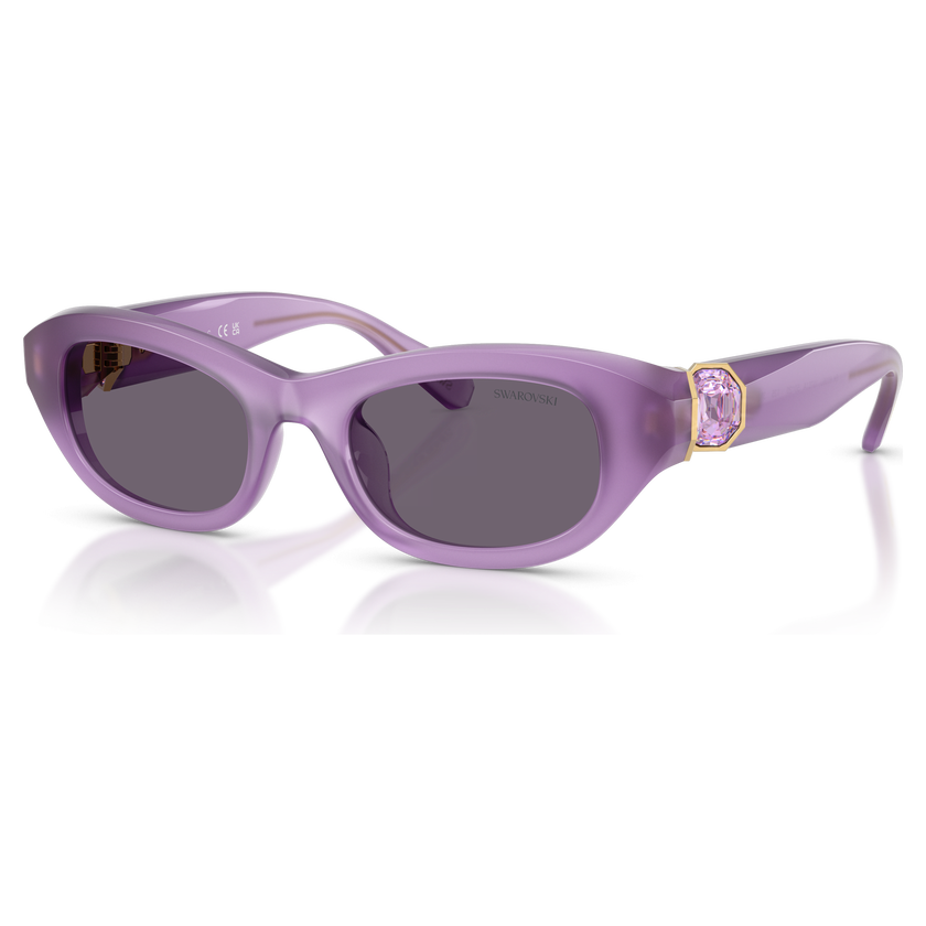 swarovski sunglasses  pillow shape  purple