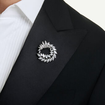 swarovski mesmera brooch  marquise cut  white  rhodium plated