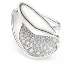 swarovski classica cocktail ring  statement  round cut  white  sterling silver