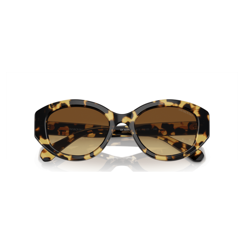 swarovski sunglasses  cat eye shape  sk6008el  brown