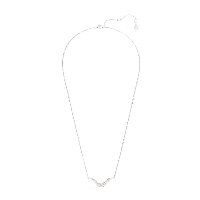 swarovski classica necklace  round cut  white  sterling silver