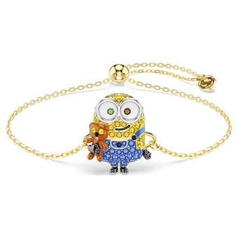 swarovski minions bob bracelet  pav   multicolored  gold tone plated