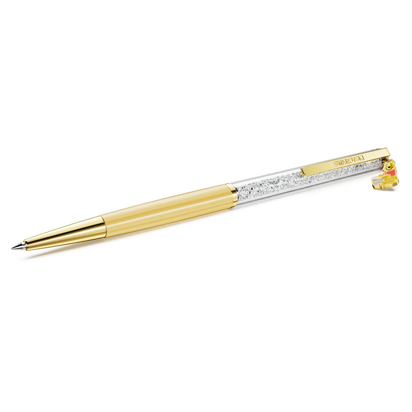 swarovski crystalline ballpoint pen  winnie the pooh  yellow lacquered  gold tone plated