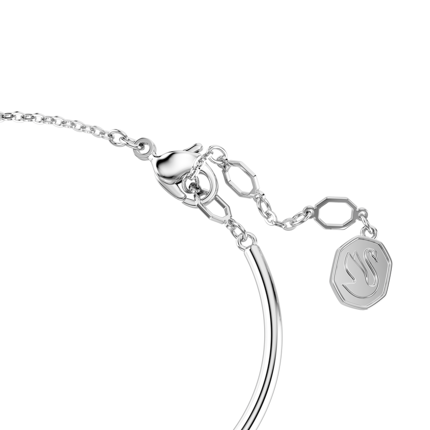 swarovski constella bangle  round cut  dancing stone  white  rhodium plated