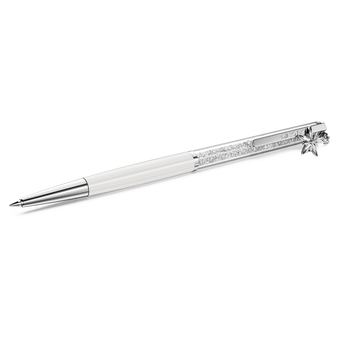 swarovski crystalline ballpoint pen  white  white lacquered  chrome plated