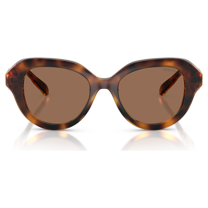 swarovski sunglasses  round shape  black