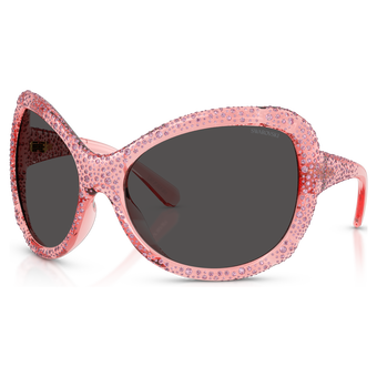 swarovski sunglasses  oversized  cat eye shape  sk6052  pink