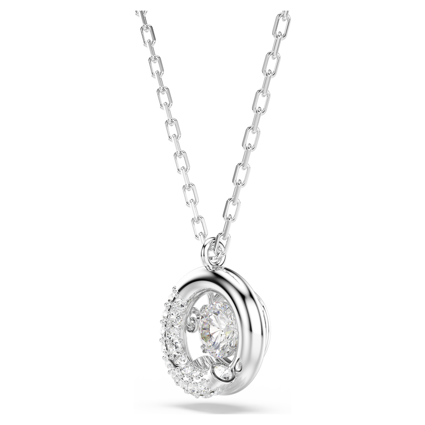 swarovski dextera pendant  round cut  white  rhodium plated