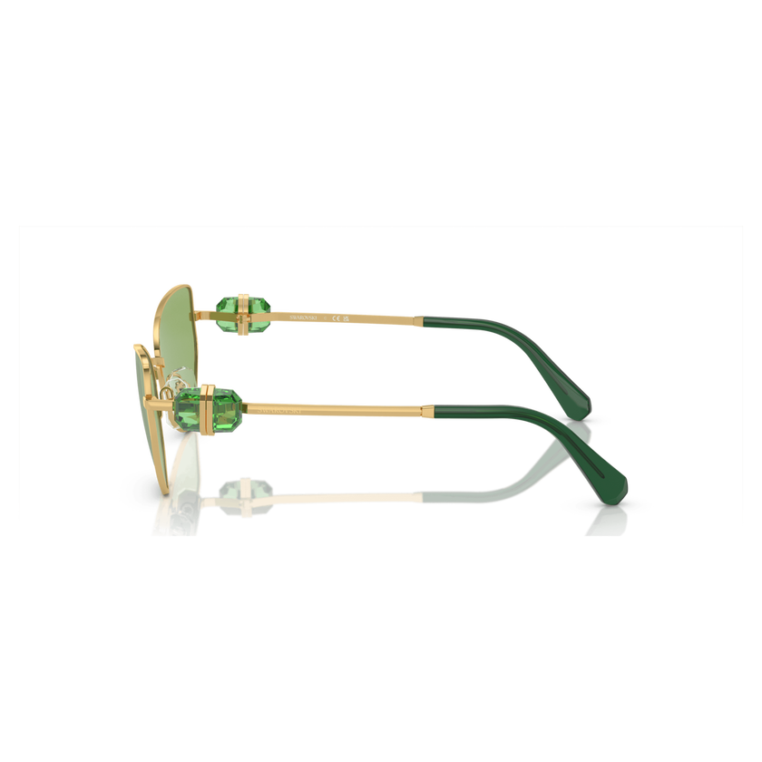 swarovski sunglasses  cat eye shape  sk7003el  green