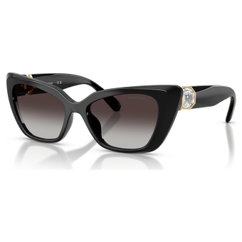 swarovski sunglasses  cat eye shape  sk6047  black